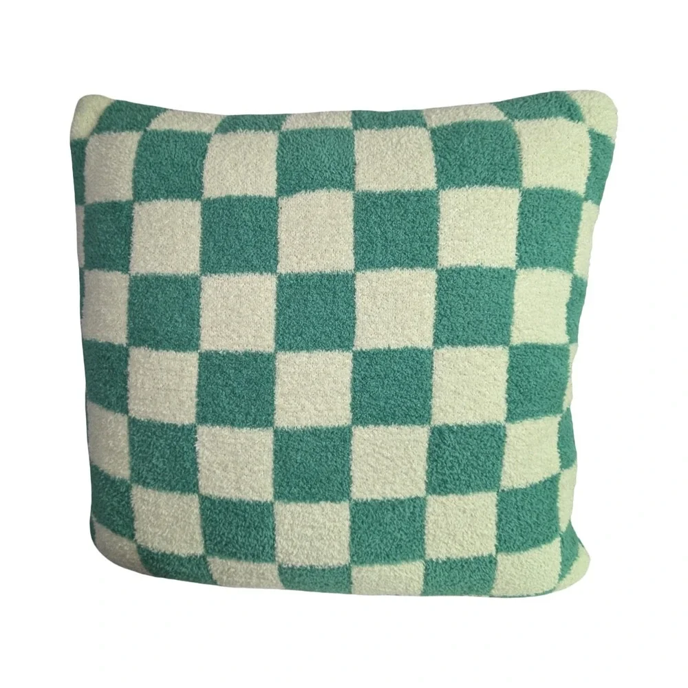 Wicked Musical Throw Pillow Green Checkered Plush Cushion Broadway Movie Decor